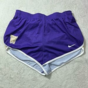 Nike Womens Western University Running Shorts Purple and White Size Medium